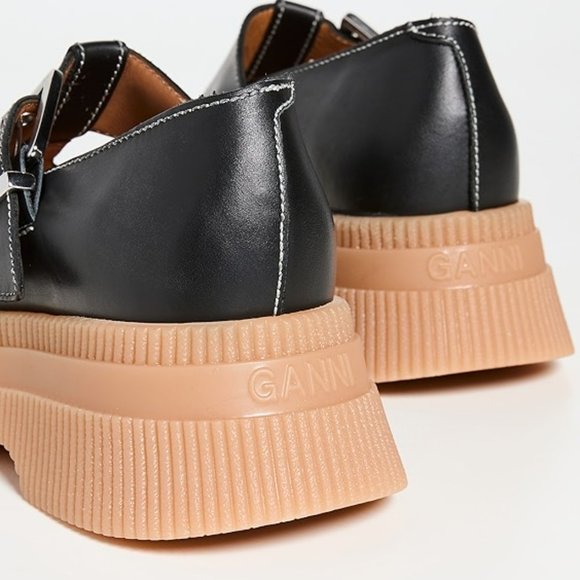 Ganni T-Strap Creepers - 7 - Picture 2 of 4